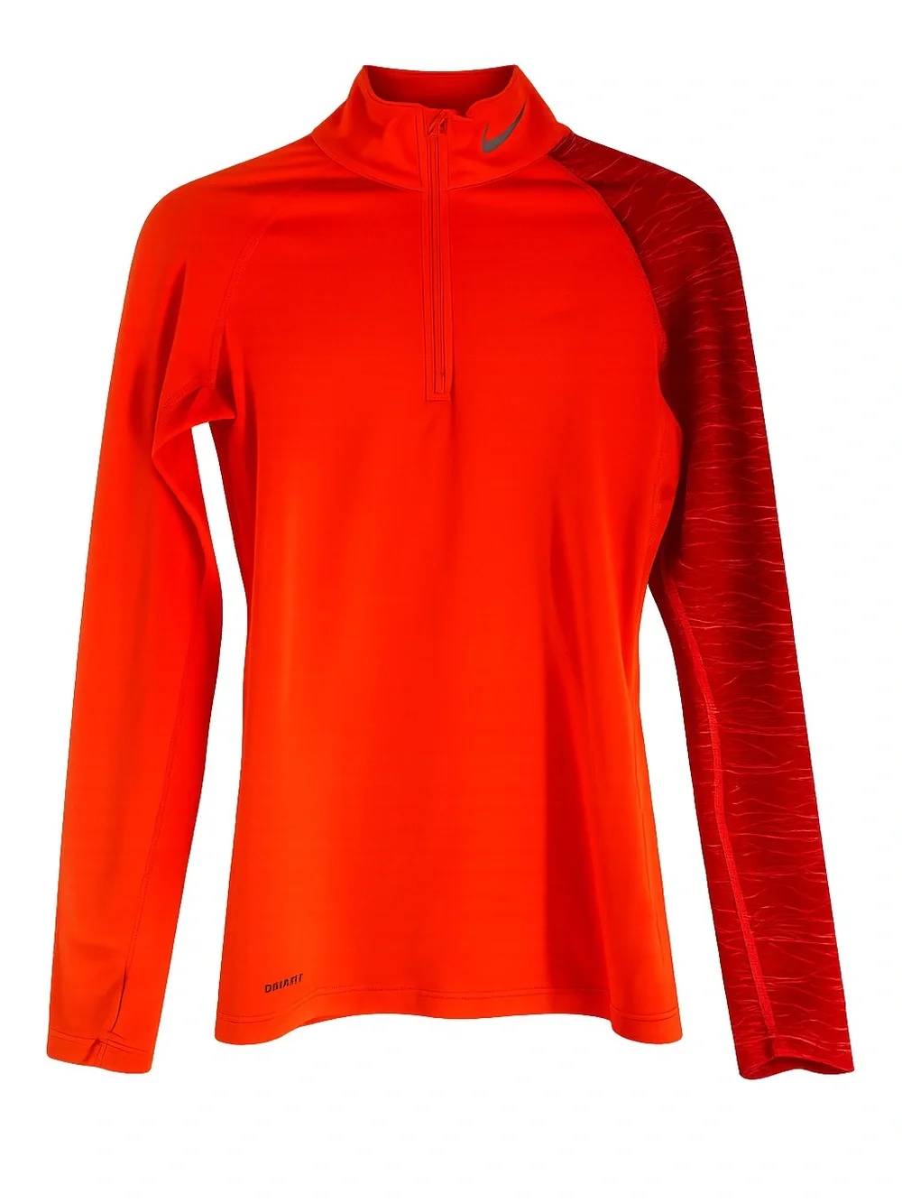 Nike Pro Combat Fleece Lined Orange Quarter Zip